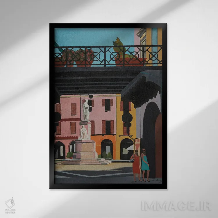 تابلو ورچلی، ایتالیا اثر آن دو پلنتی - نمای قابدار مشکی