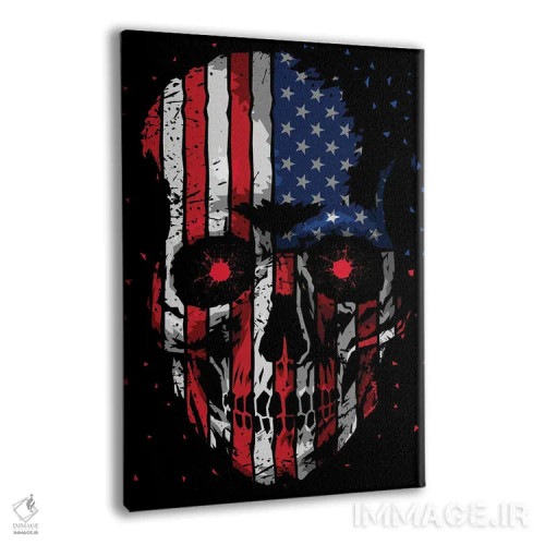 تابلو جمجمه آمریکایی اثر آلبرتو پرز - نمای پرسپکتیو محصول