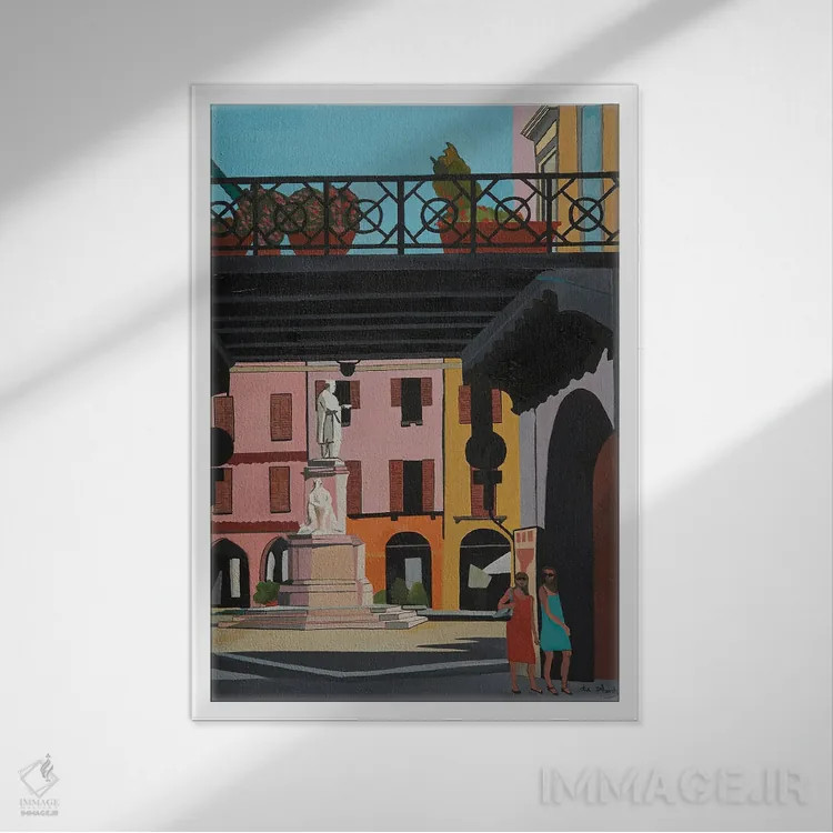 تابلو ورچلی، ایتالیا اثر آن دو پلنتی - نمای قابدار سفید