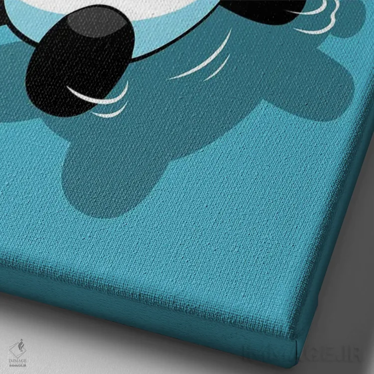 تابلو پاندای خواب اثر آلبرتو پرز - نمای نزدیک بافت بوم