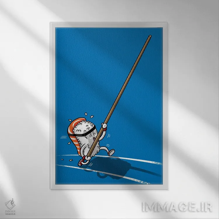 تابلو فرار سوشی اثر آلبرتو پرز - نمای قابدار سفید