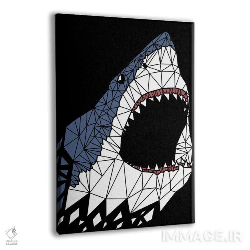 تابلو کوسه بزرگ هندسی اثر آلبرتو پرز - نمای پرسپکتیو محصول