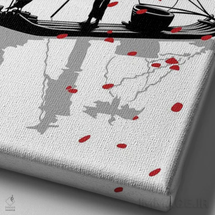 تابلو ماهیگیر در ژاپن اثر آلبرتو پرز - نمای نزدیک بافت بوم