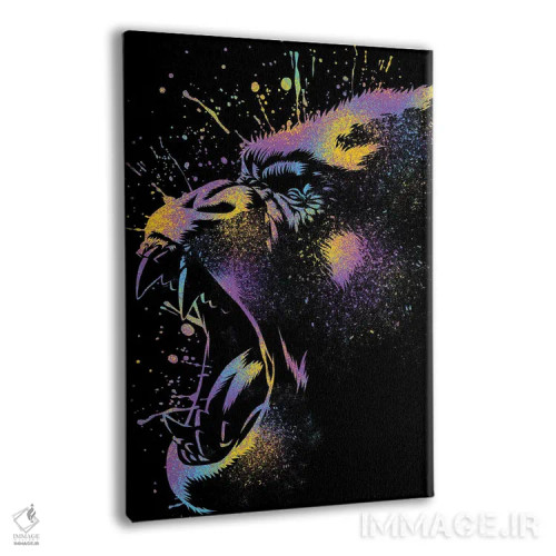 تابلو گوریل رنگارنگ اثر آلبرتو پرز - نمای پرسپکتیو محصول