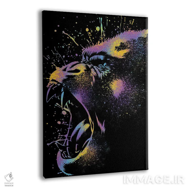 تابلو گوریل رنگارنگ اثر آلبرتو پرز - نمای پرسپکتیو محصول