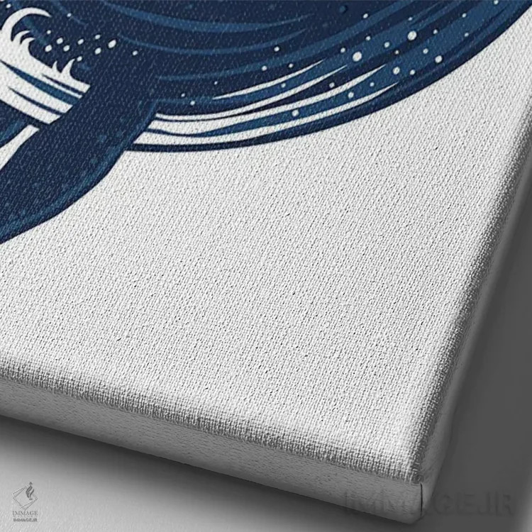 تابلو موج نهنگ اثر آلبرتو پرز - نمای نزدیک بافت بوم