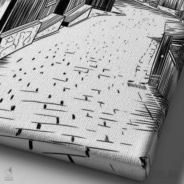 تابلو توریی خیابانی (دروازه ژاپنی) اثر آلبرتو پرز - نمای نزدیک بافت بوم