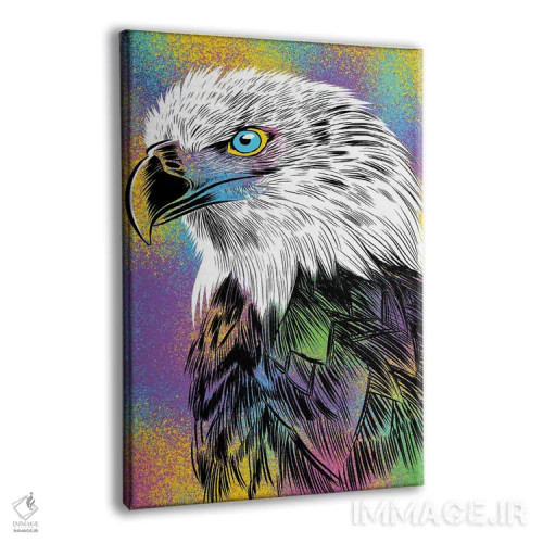تابلو طرح عقاب رنگارنگ اثر آلبرتو پرز - نمای پرسپکتیو محصول