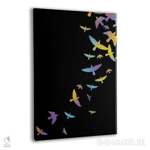 تابلو پرندگان رنگارنگ اثر آلبرتو پرز - نمای پرسپکتیو محصول