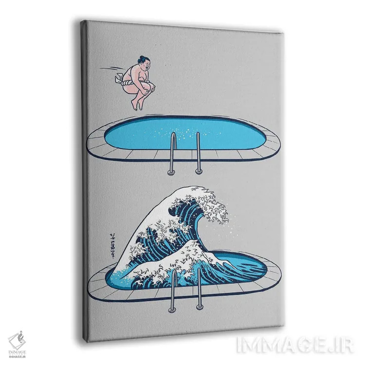 تابلو موج سومو (کشتی ژاپنی) اثر آلبرتو پرز - نمای پرسپکتیو محصول
