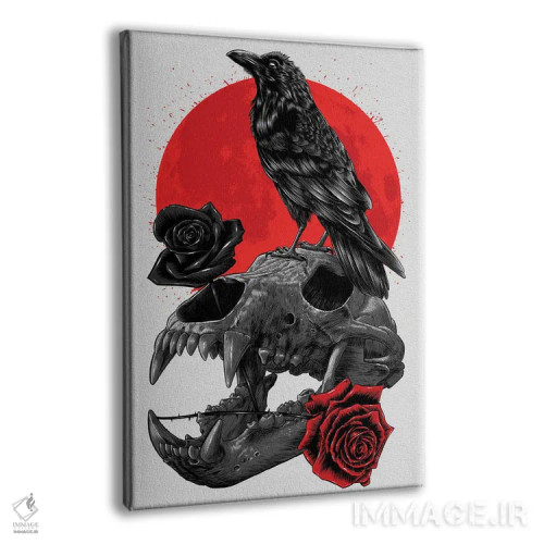 تابلو جمجمه زاغ اثر آلبرتو پرز - نمای پرسپکتیو محصول