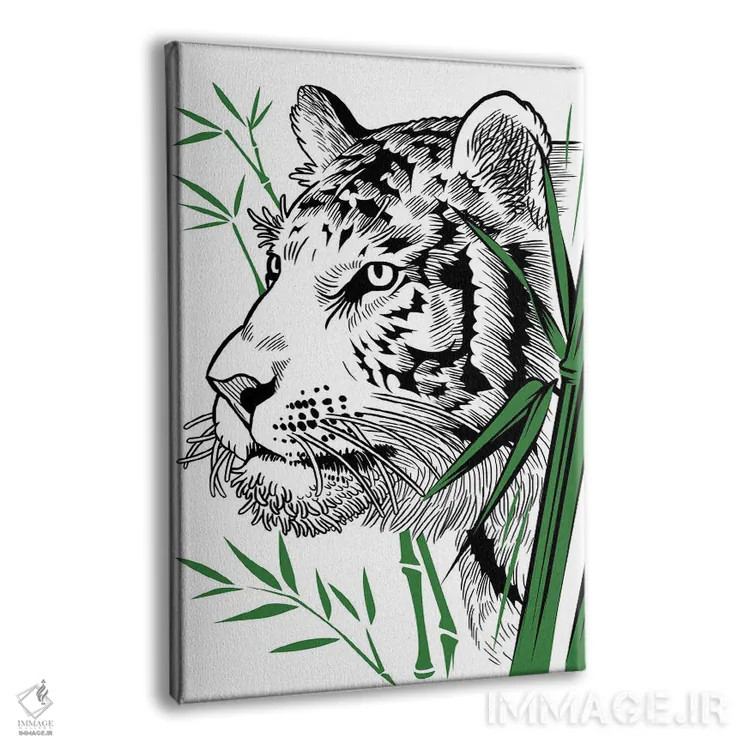 تابلو ببر بامبویی اثر آلبرتو پرز - نمای پرسپکتیو محصول