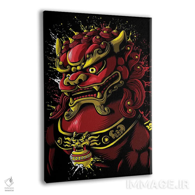 تابلو اژدهای خونین چینی اثر آلبرتو پرز - نمای پرسپکتیو محصول