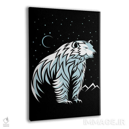 تابلو خرس قطبی قبیلهای اثر آلبرتو پرز - نمای پرسپکتیو محصول