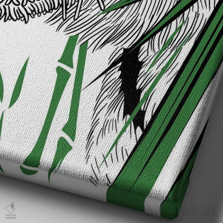 تابلو ببر بامبویی اثر آلبرتو پرز - نمای نزدیک بافت بوم