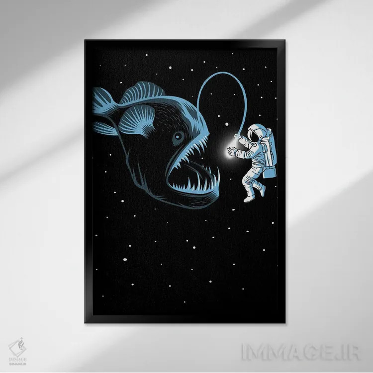 تابلو تله فضایی اثر آلبرتو پرز - نمای قابدار مشکی