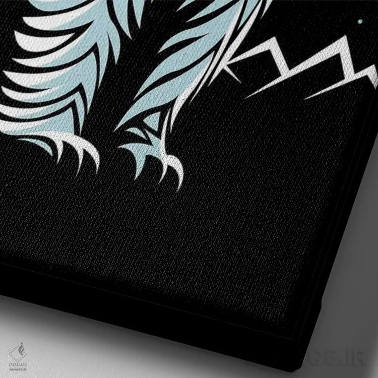 تابلو خرس قطبی قبیلهای اثر آلبرتو پرز - نمای نزدیک بافت بوم