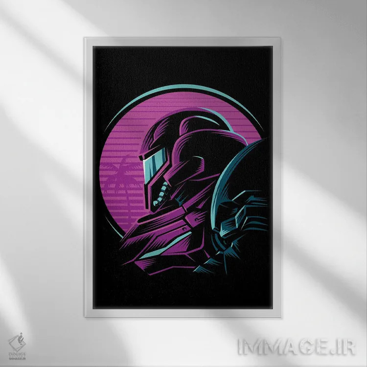 تابلو بازی رترو (سبک قدیمی) اثر آلبرتو پرز - نمای قابدار سفید