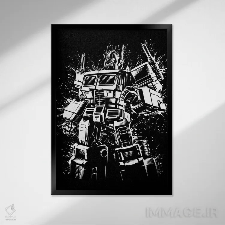 تابلو ربات مرکبزن اثر آلبرتو پرز - نمای قابدار مشکی