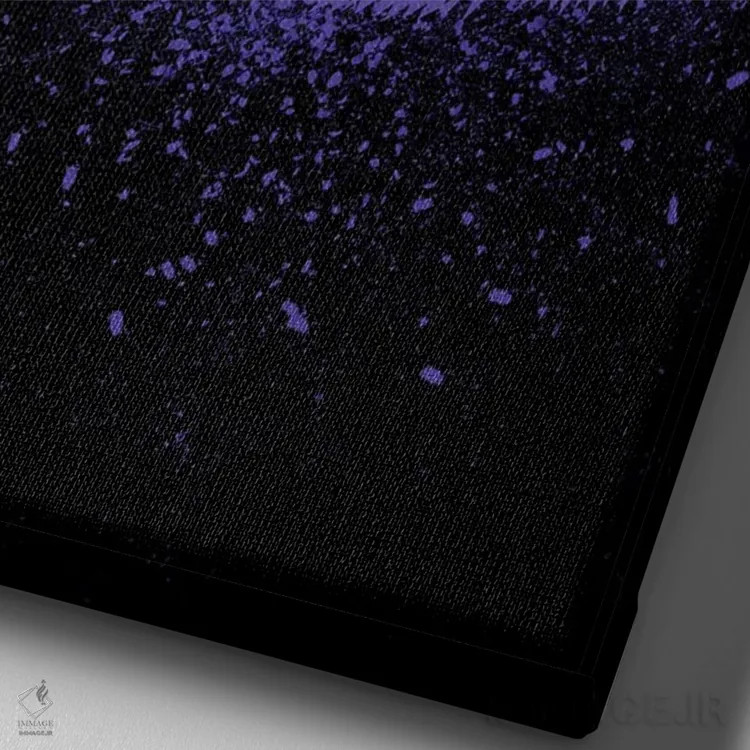 تابلو خرس گریزلی بنفش اثر آلبرتو پرز - نمای نزدیک بافت بوم