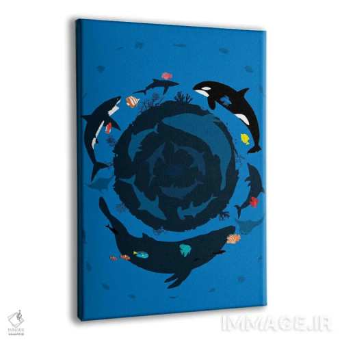 تابلو تابستان اقیانوس دایرهای اثر آلبرتو پرز - نمای پرسپکتیو محصول