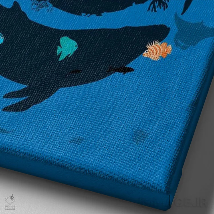 تابلو تابستان اقیانوس دایرهای اثر آلبرتو پرز - نمای نزدیک بافت بوم