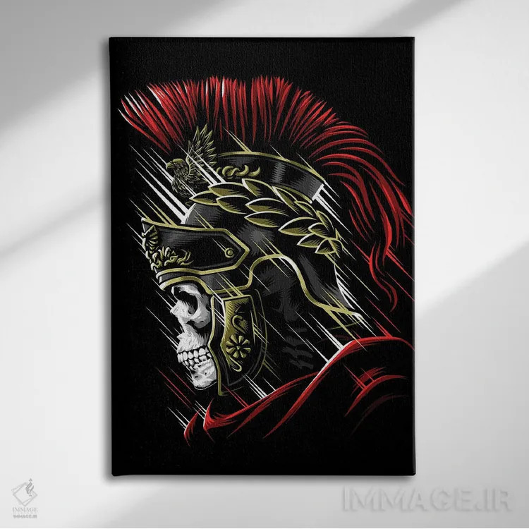 تابلو جمجمه رومی اثر آلبرتو پرز - نمای روبهرو روی دیوار