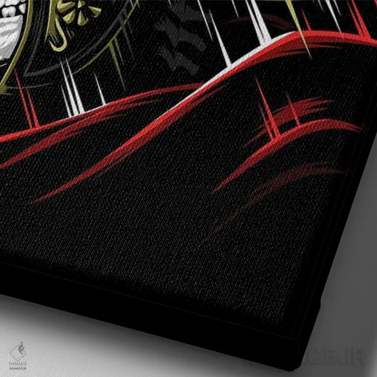 تابلو جمجمه رومی اثر آلبرتو پرز - نمای نزدیک بافت بوم