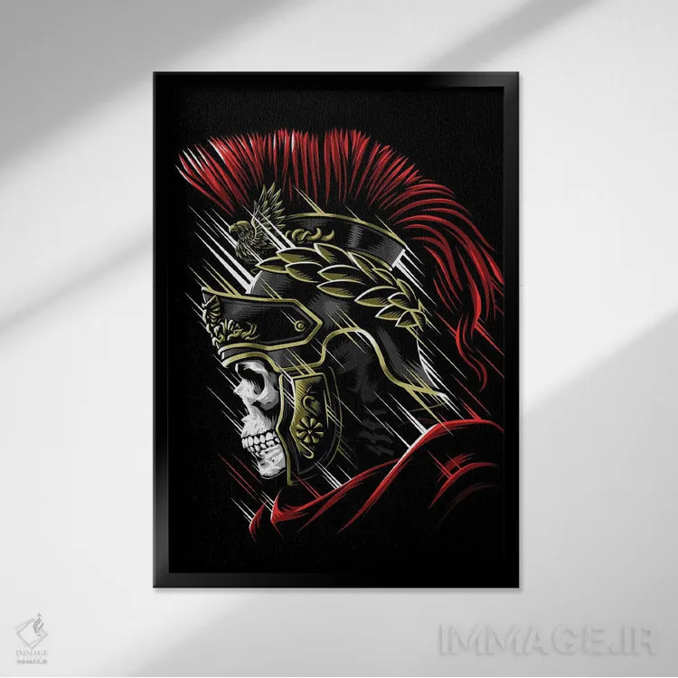 تابلو جمجمه رومی اثر آلبرتو پرز - نمای قابدار مشکی