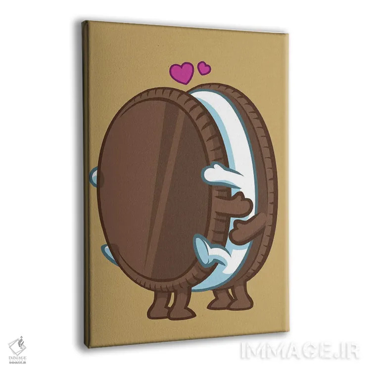 تابلو سهتایی کوکی اثر آلبرتو پرز - نمای پرسپکتیو محصول