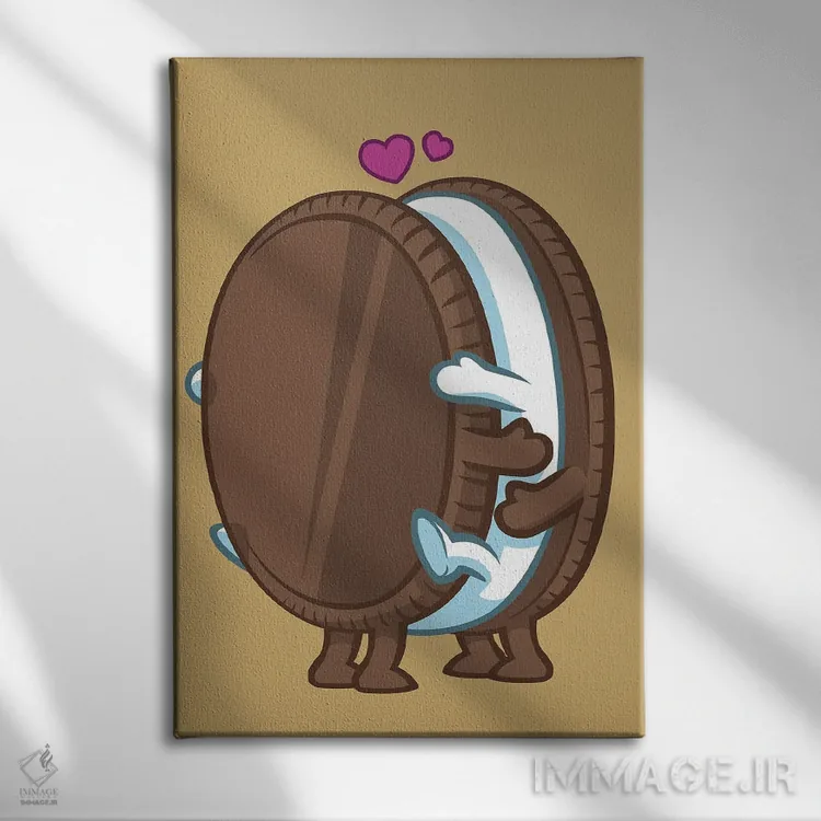 تابلو سهتایی کوکی اثر آلبرتو پرز - نمای روبهرو روی دیوار