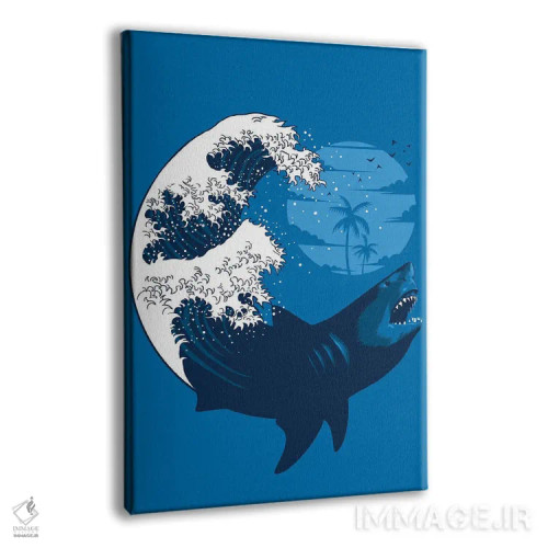 تابلو موج کوسه اثر آلبرتو پرز - نمای پرسپکتیو محصول