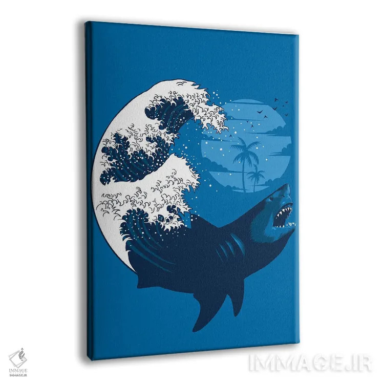 تابلو موج کوسه اثر آلبرتو پرز - نمای پرسپکتیو محصول