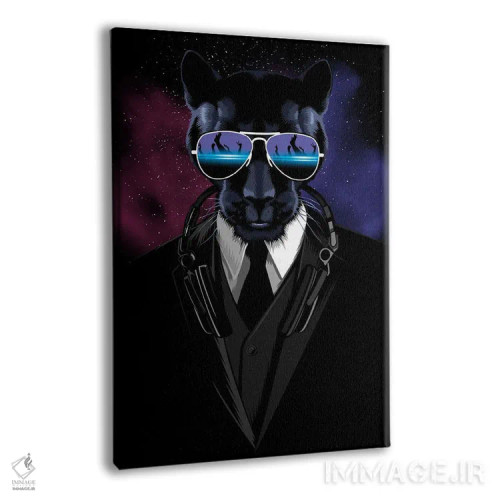 تابلو پلنگ تکنو اثر آلبرتو پرز - نمای پرسپکتیو محصول