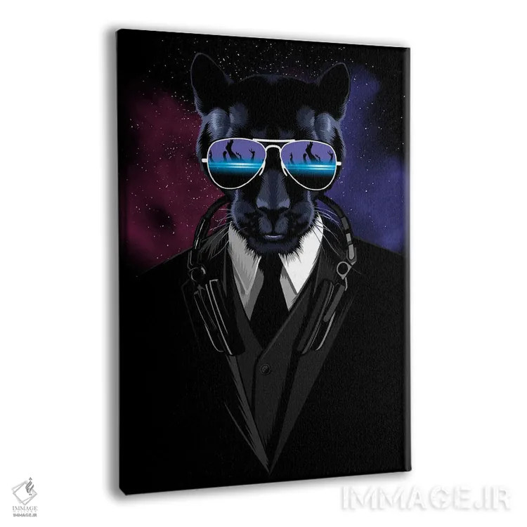 تابلو پلنگ تکنو اثر آلبرتو پرز - نمای پرسپکتیو محصول