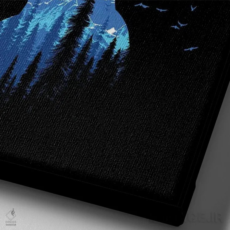 تابلو شب قلعه اثر آلبرتو پرز - نمای نزدیک بافت بوم