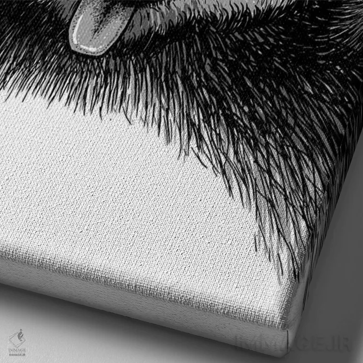 تابلو پاندای دیجی اثر آلبرتو پرز - نمای نزدیک بافت بوم