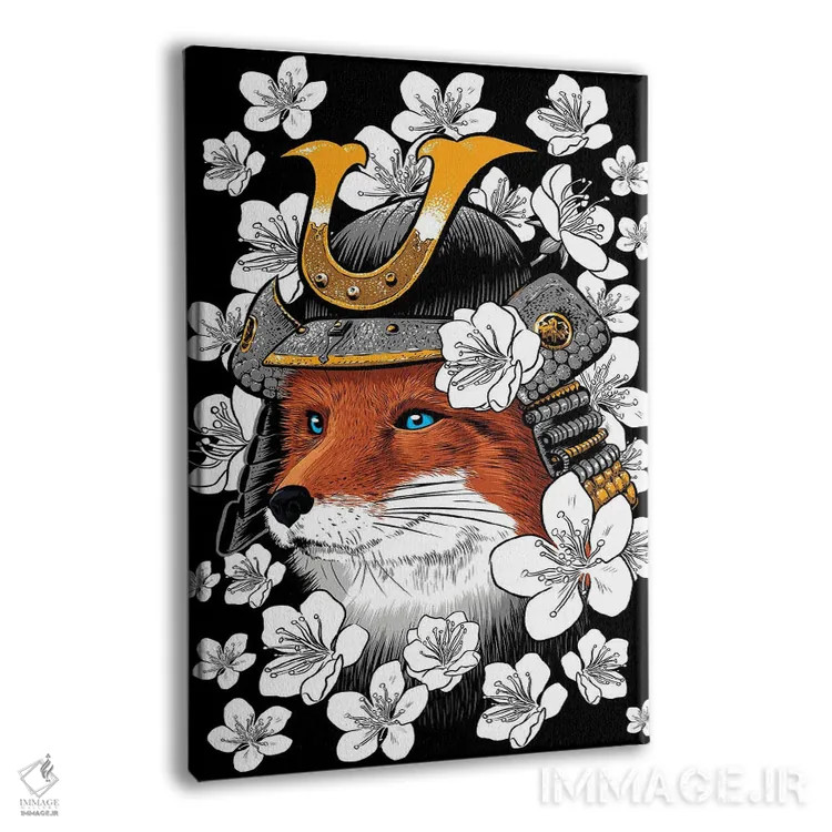 تابلو روباه سامورایی اثر آلبرتو پرز - نمای پرسپکتیو محصول