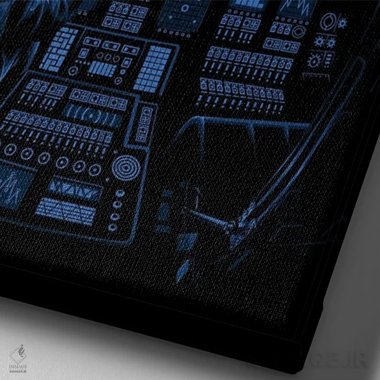 تابلو کوسه و نهنگ فضانورد اثر آلبرتو پرز - نمای نزدیک بافت بوم