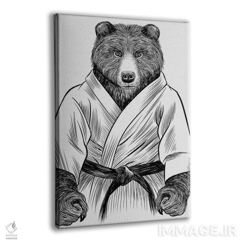 تابلو جودوی خرس گریزلی اثر آلبرتو پرز - نمای پرسپکتیو محصول