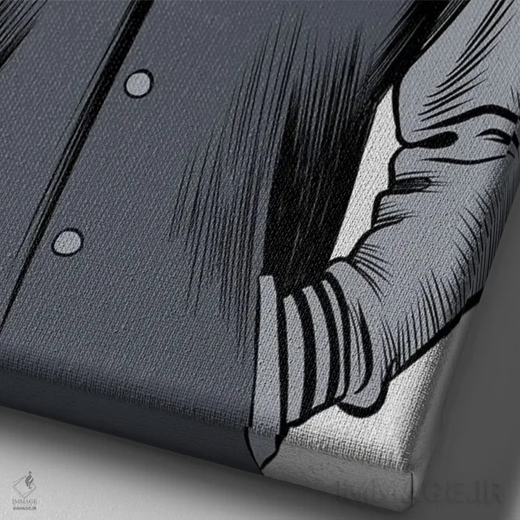 تابلو مدرسه میمونها اثر آلبرتو پرز - نمای نزدیک بافت بوم