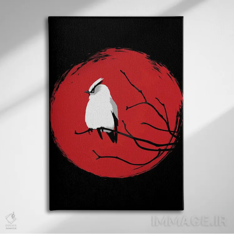 تابلو گنجشک خورشید اثر آلبرتو پرز - نمای روبهرو روی دیوار