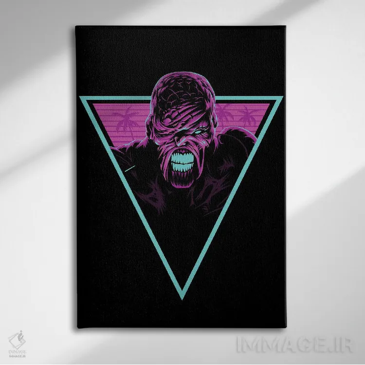 تابلو نمسیس رترو (سبک قدیمی) اثر آلبرتو پرز - نمای روبهرو روی دیوار