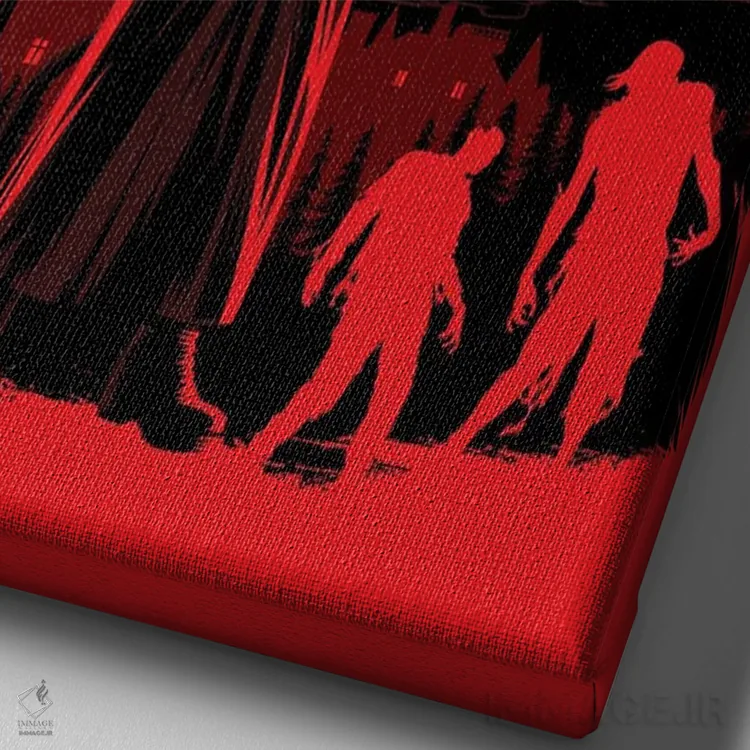 تابلو نمسیس زامبی اثر آلبرتو پرز - نمای نزدیک بافت بوم