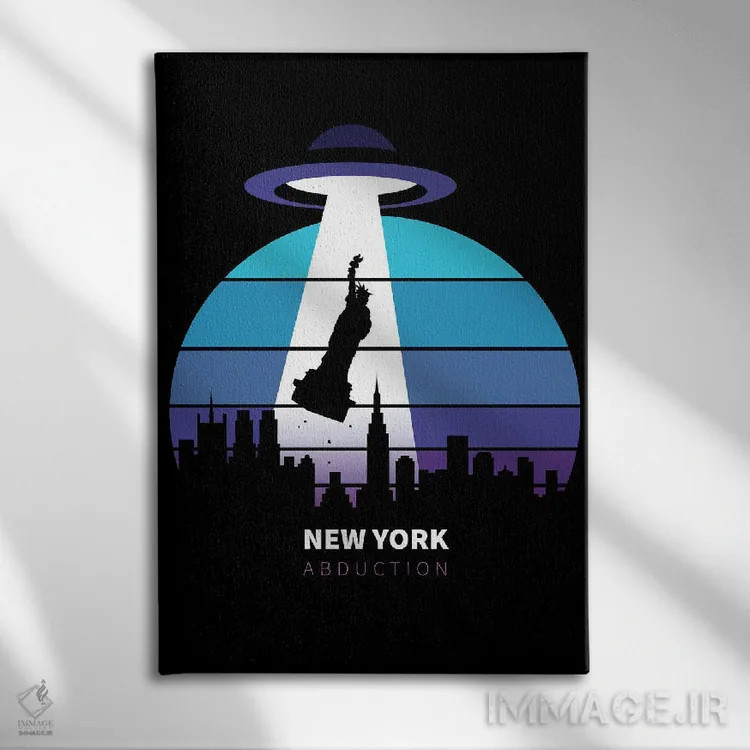 تابلو ربوده شدن مجسمه آزادی اثر آلبرتو پرز - نمای روبهرو روی دیوار