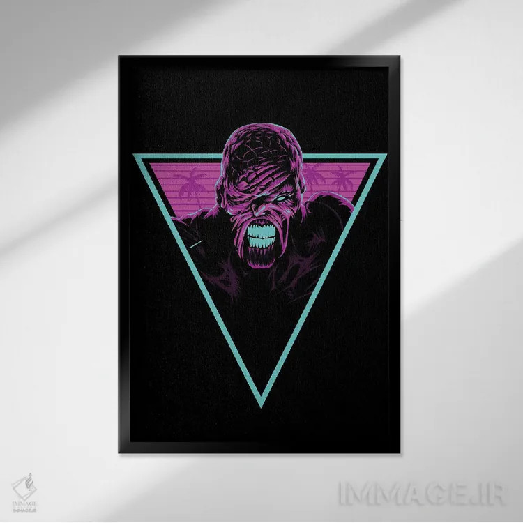 تابلو نمسیس رترو (سبک قدیمی) اثر آلبرتو پرز - نمای قابدار مشکی