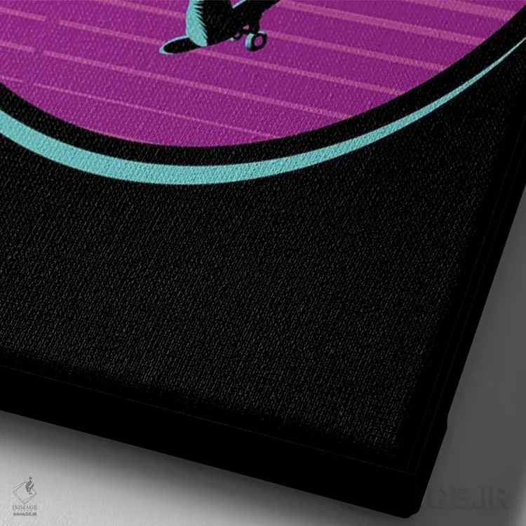 تابلو اسکیت کلاسیک (رترو) اثر آلبرتو پرز - نمای نزدیک بافت بوم