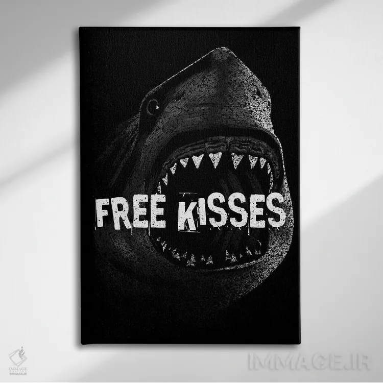 تابلو کوسهٔ بوسه رایگان اثر آلبرتو پرز - نمای روبهرو روی دیوار