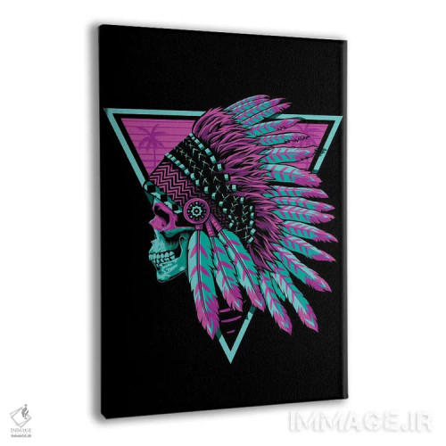 تابلو جمجمهٔ سرخپوستی قدیمی اثر آلبرتو پرز - نمای پرسپکتیو محصول