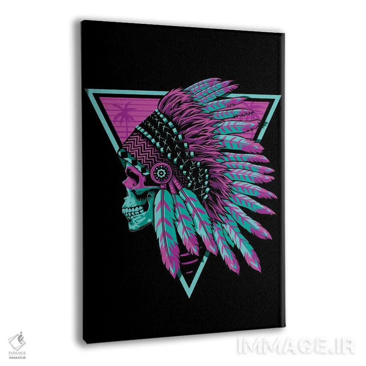 تابلو جمجمهٔ سرخپوستی قدیمی اثر آلبرتو پرز - نمای پرسپکتیو محصول